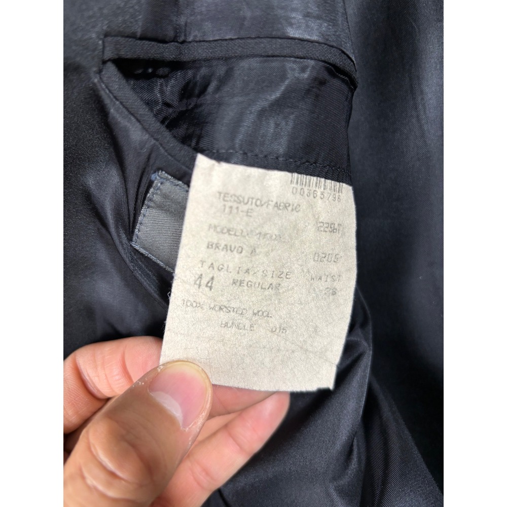 Tallia Uomo for Nordstrom Mens Black Worsted Wool Tuxedo Suit 44R 38W Peak Lapel - Picture 6 of 13